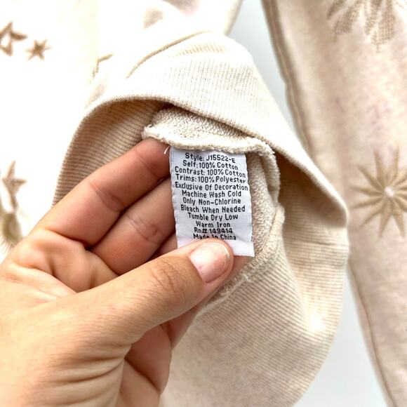 Johnny Was Lunata Half Zip Sweater Celestial Quarter Zip Beige Cream XS Pullover - Picture 7 of 12